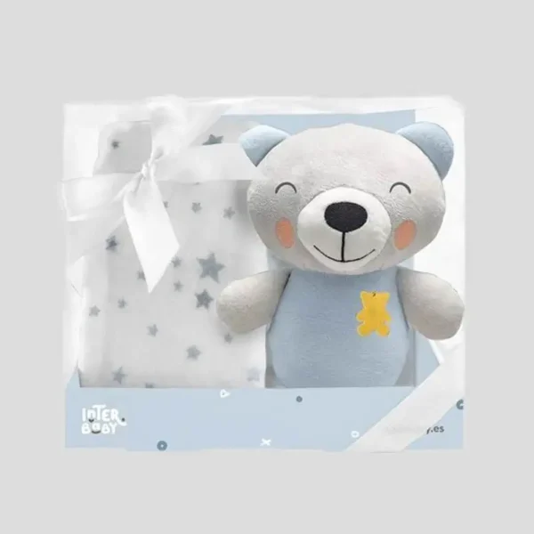 Conjunto de Manta com Peluche para Bebê