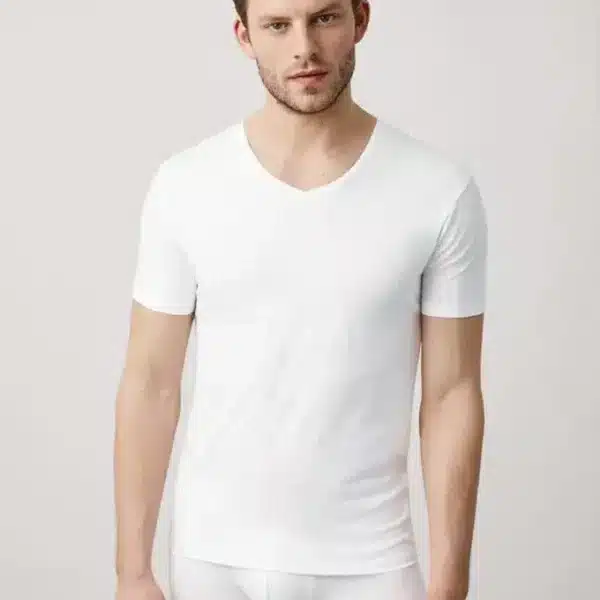 Camisola Interior 100% Algodão Homem Manga Curta