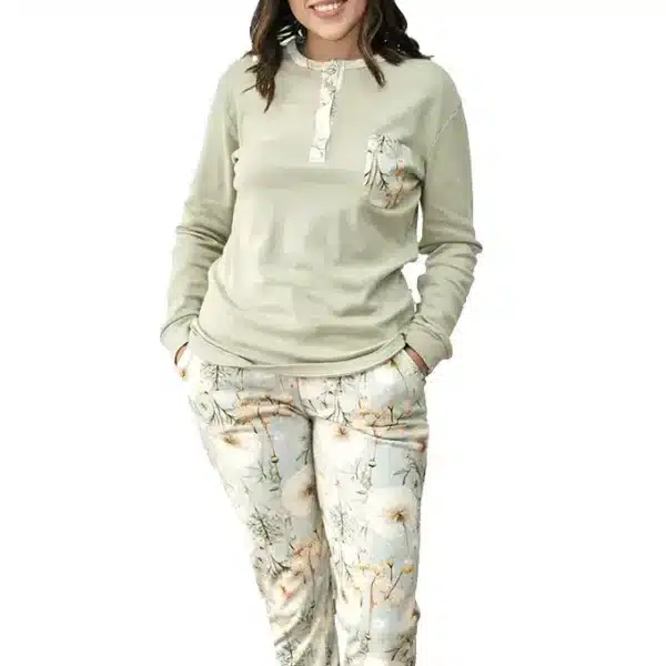 Pijama de Senhora 100% Algodão Cardado