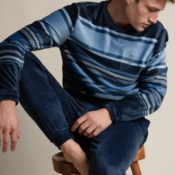 Pijama Veludo Estampado Homem