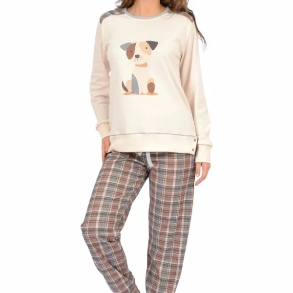 Pijama Estampado Cardado Senhora