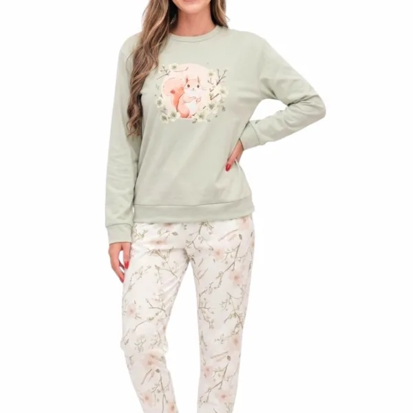 Pijama Estampado Cardado Senhora