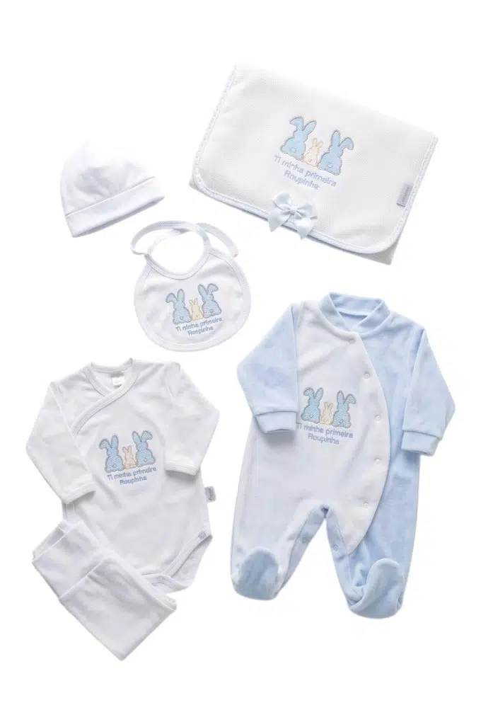 Conjunto Primeira Roupinha Bebé Veludo