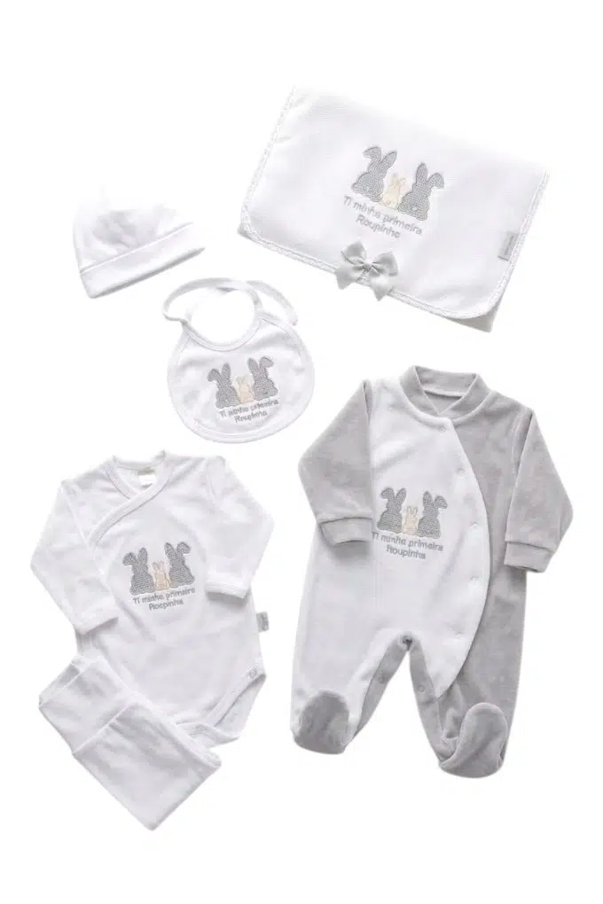 Conjunto Primeira Roupinha Bebé Veludo - Image 3