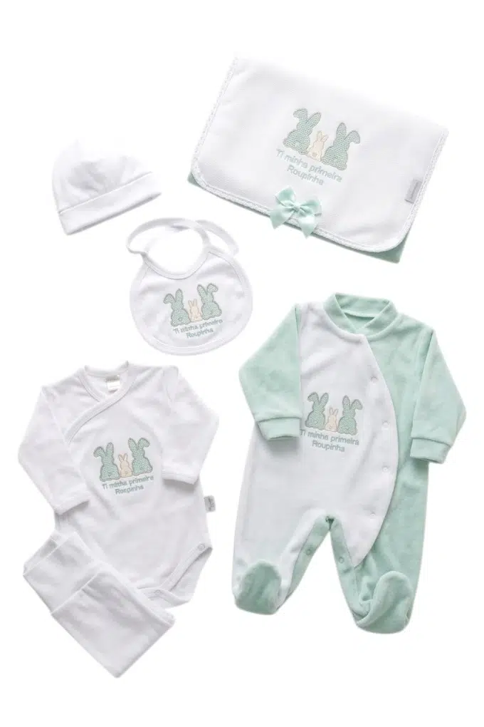 Conjunto Primeira Roupinha Bebé Veludo - Image 2